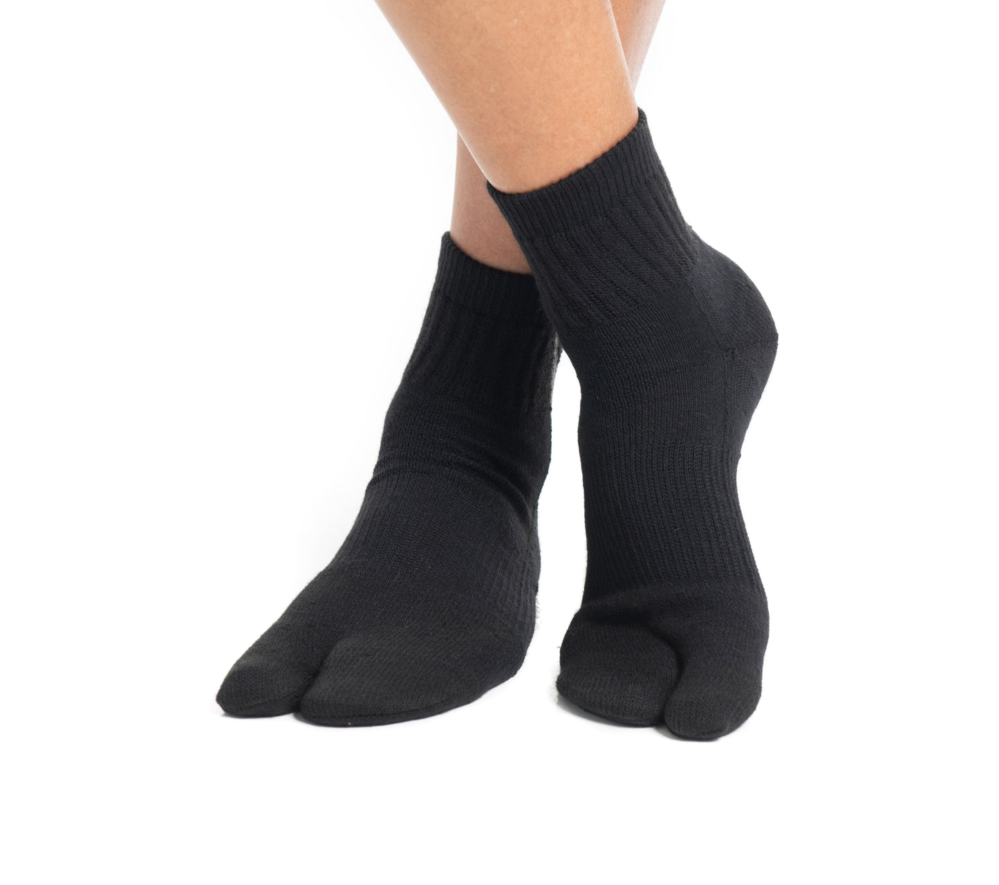 Black Woo Toe Socks