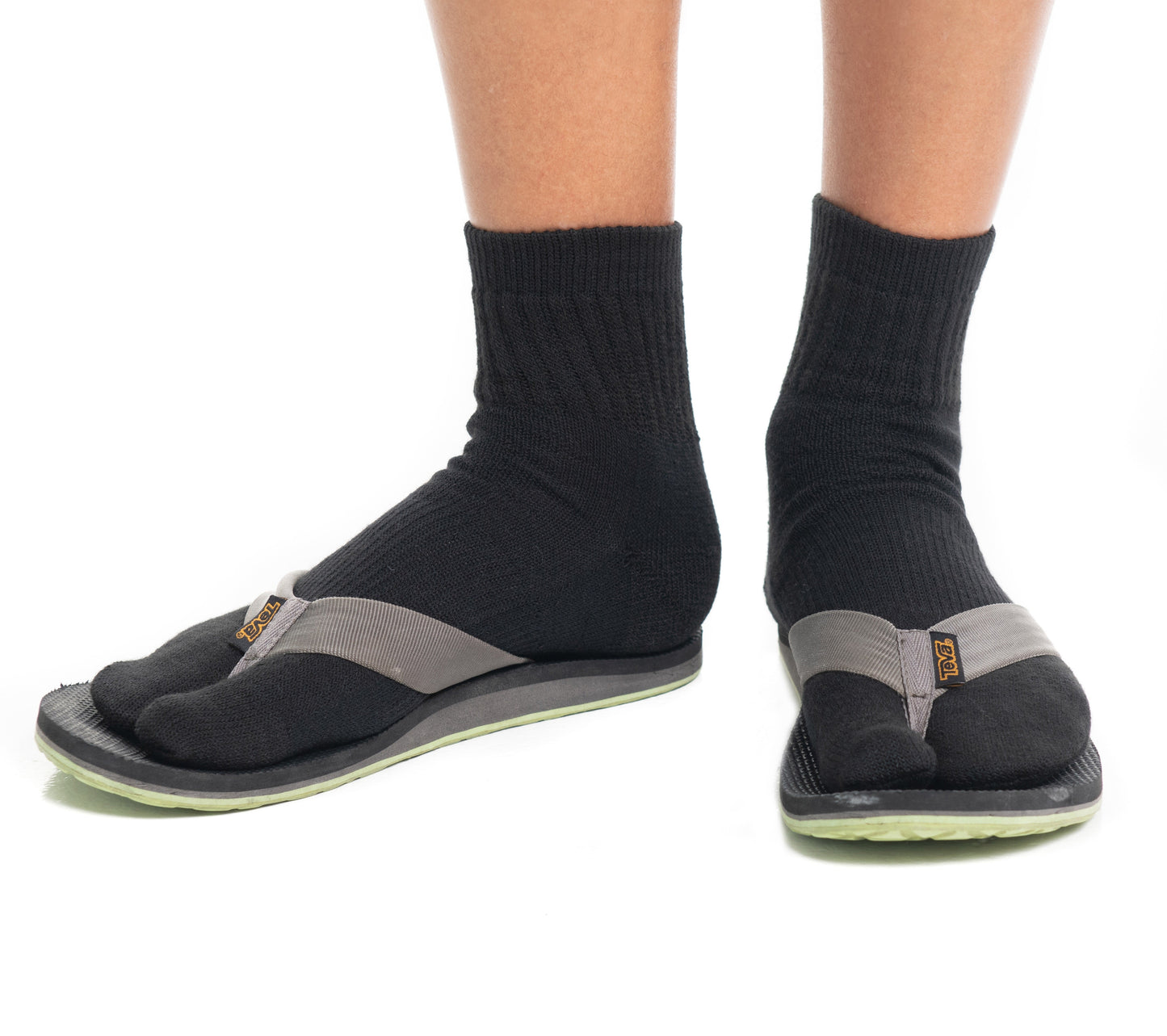 Black Woo Toe Socks