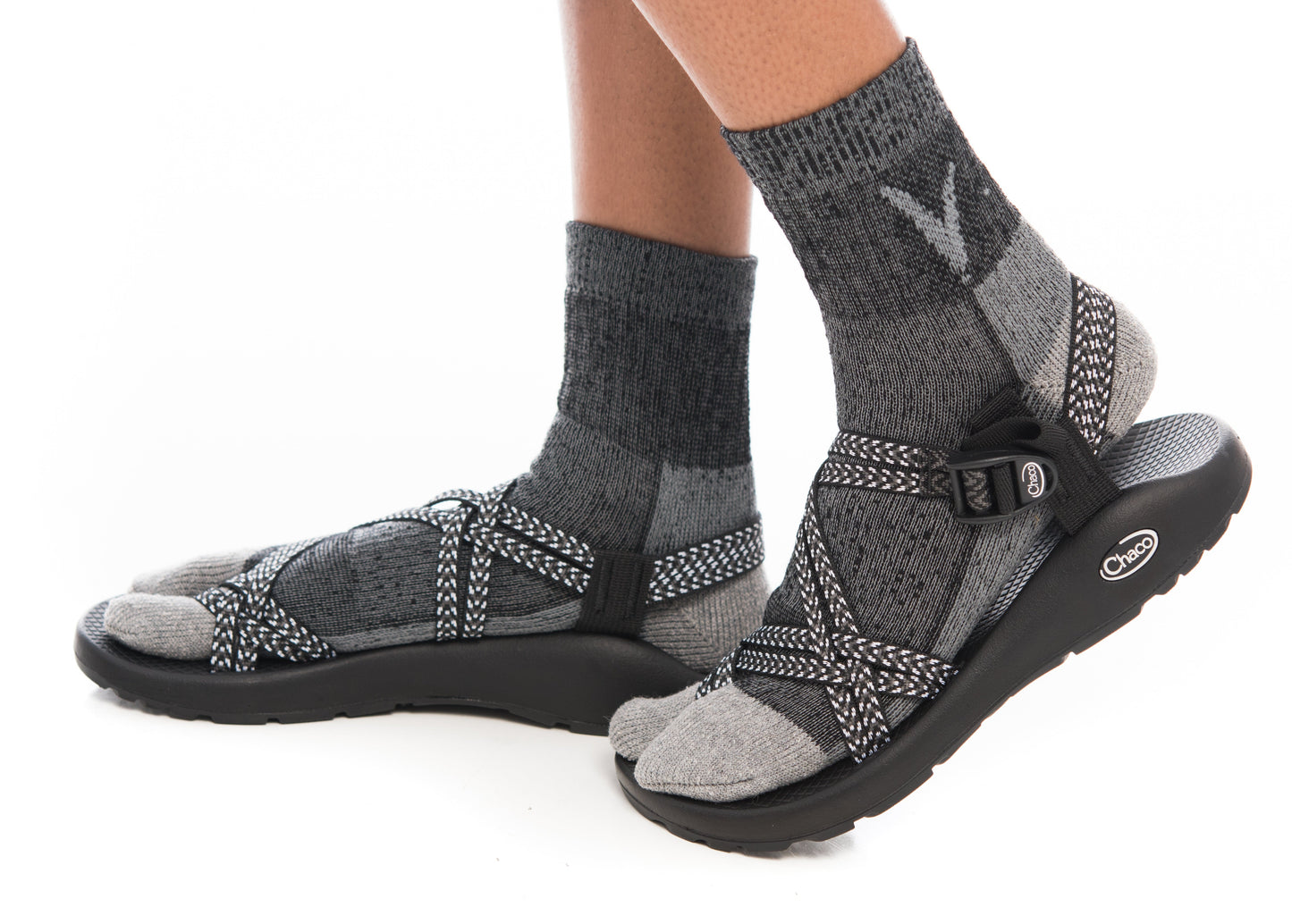 Black Woo Toe Socks