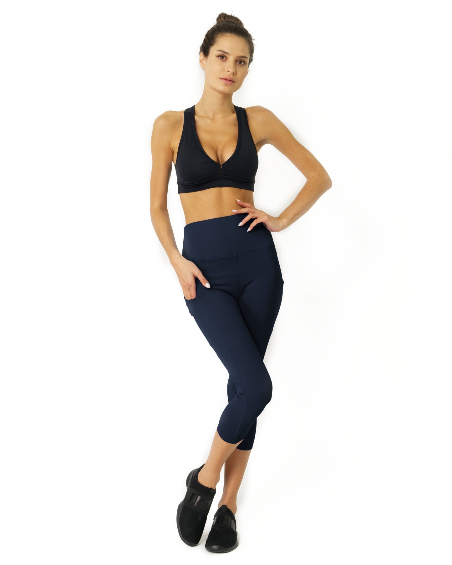 Capri Leggings - Navy Blue
