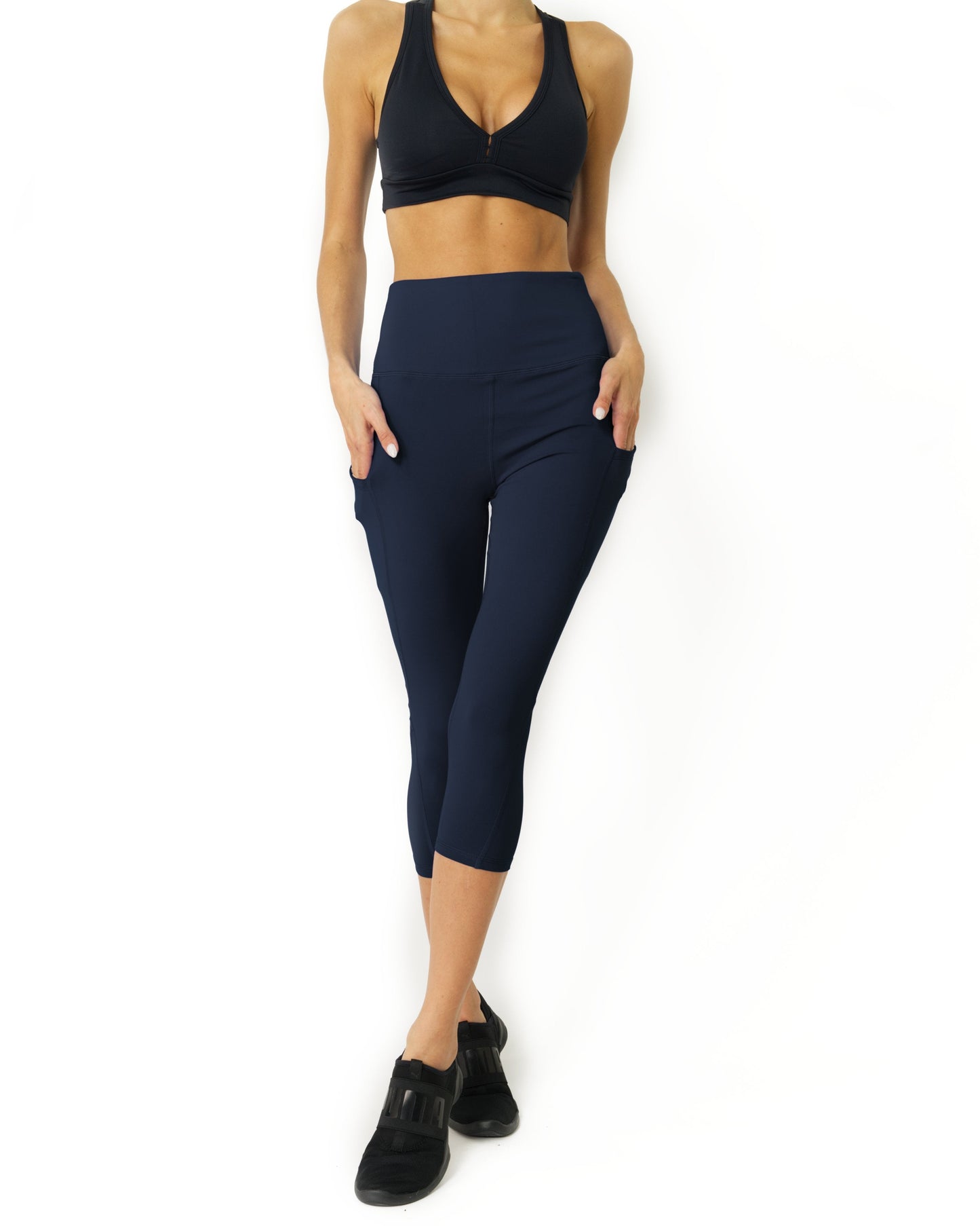 Capri Leggings - Navy Blue