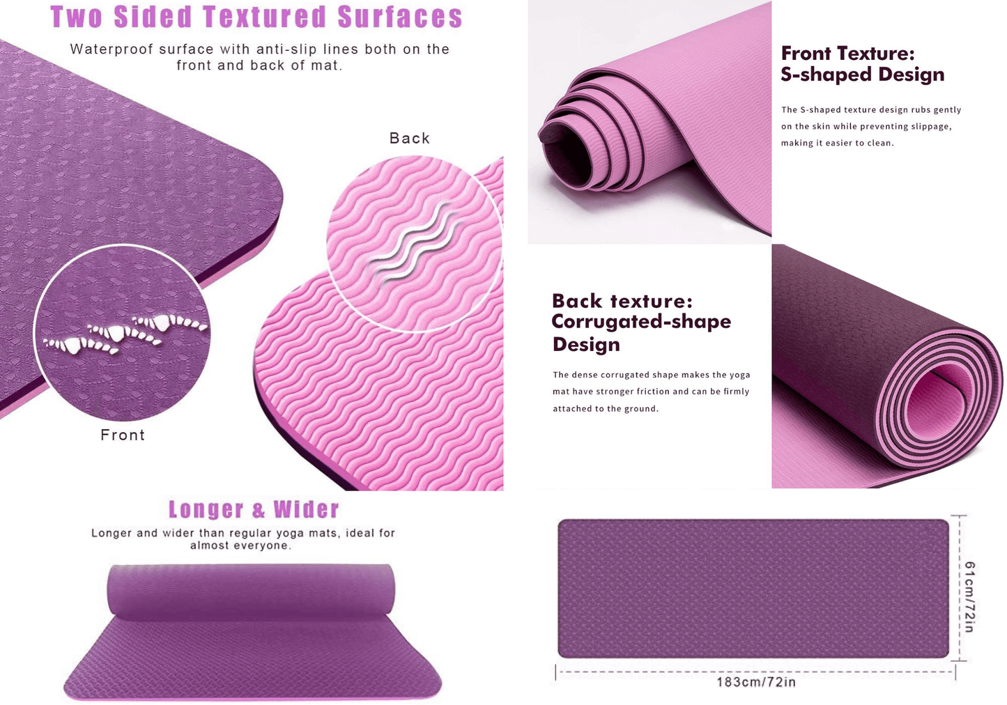 Reversible Color Yoga Mat