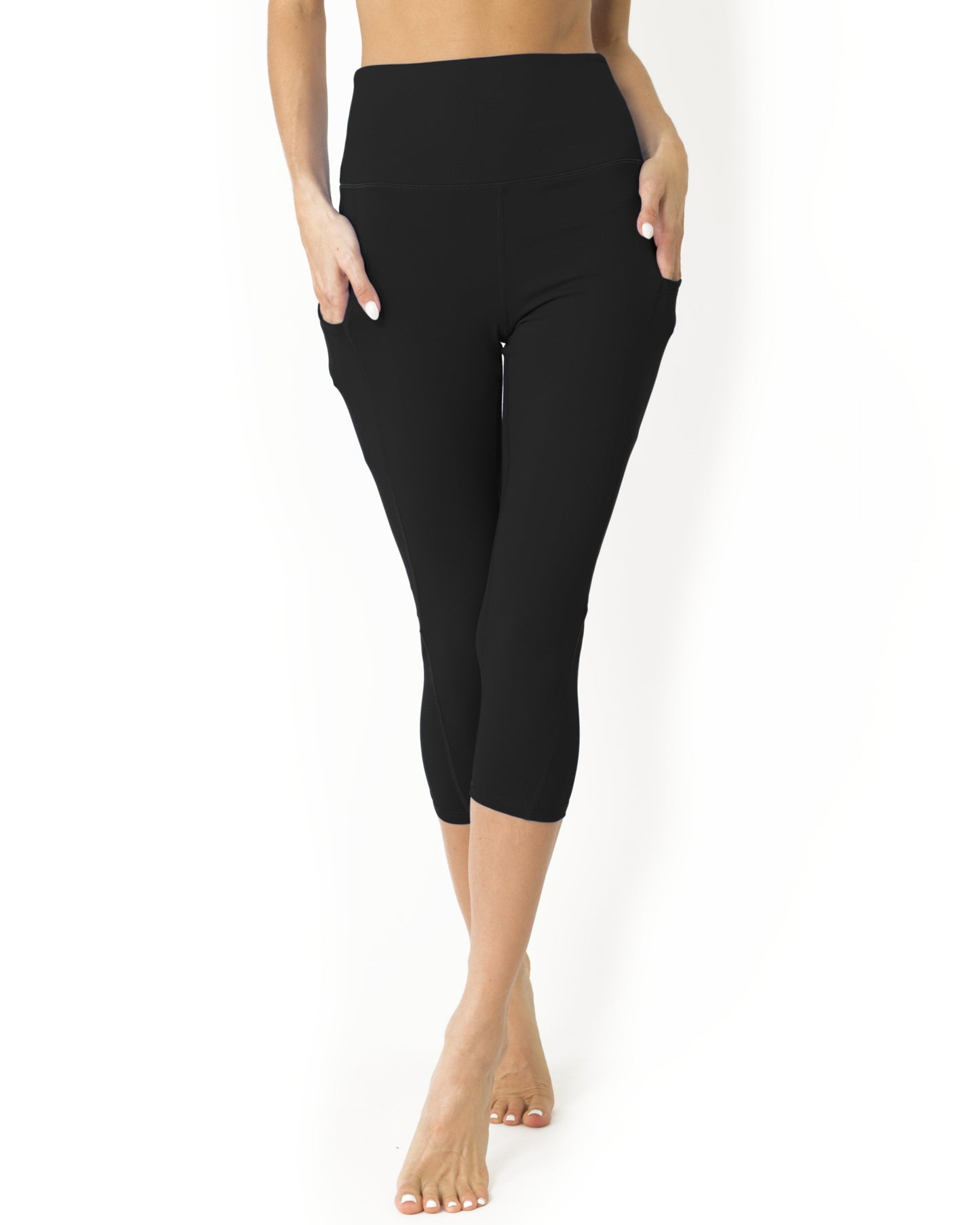 Yoga Capri Leggings - Black