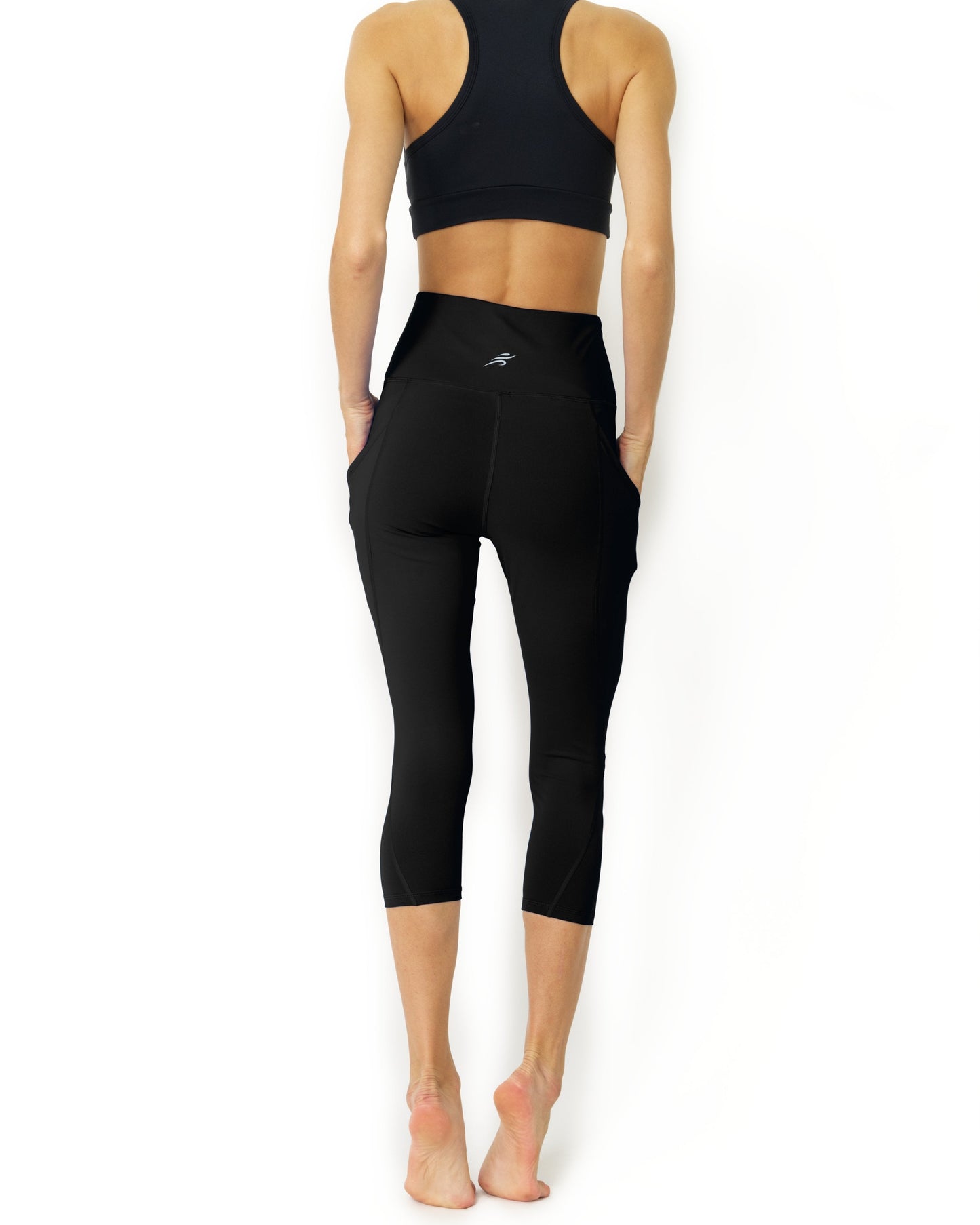 Yoga Capri Leggings - Black